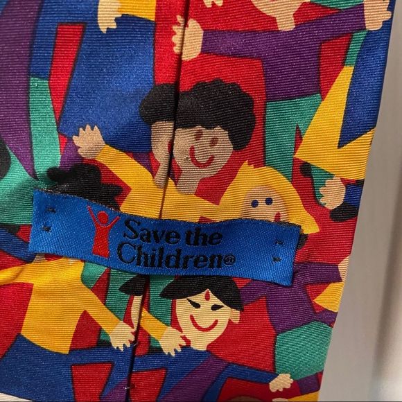 Save the Children Neck Tie Vintage Dennys Helping Families Across America - Picture 4 of 5